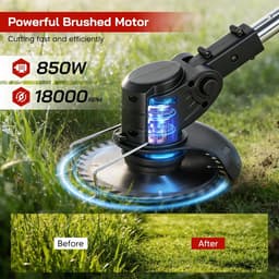 Elektrische grasmaaier - Snoer maaier - Gazon onderhoud - Compact ontwerp - 145 cm snijbreedte - Groen — thumbnail 5
