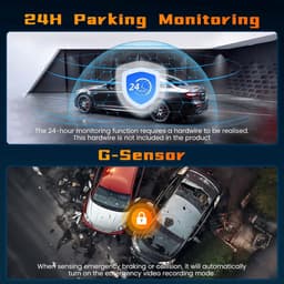 Dashcam 5-kanaals - 64 GB kaart - 3 inch scherm - 360° afdekking voor veiligheid - ShopVlot — thumbnail 3
