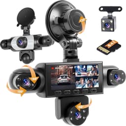 Dashcam 5-kanaals - 64 GB kaart - 3 inch scherm - 360° afdekking voor veiligheid - ShopVlot — thumbnail 1