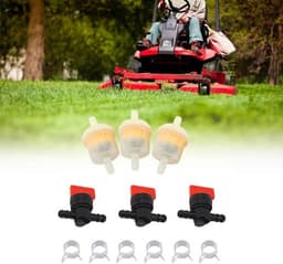 Brandstofgastank Afsluiter - Set met 3 Brandstoffilters - 3 Afsluitkleppen - 6 Klemmen - Duurzaam Kunststof - Eenvoudig te Installeren - Brandstofklep — thumbnail 2