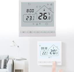 Slimme Thermostaat - Verwarming Regelaar - Energie Besparen - Wifi Bediening - 86x86mm - Wit — thumbnail 4