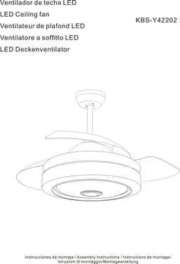 42-Inch Onzichtbare Plafondventilator – 3 ABS-Bladen – Afstandsbediening – Omkeerbare DC-Motor – 32W LED-verlichting — thumbnail 2