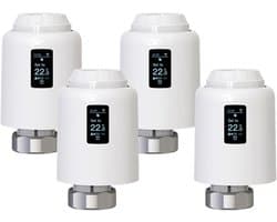 Slimme Thermostaatkop - Radiatorkraan Actuator - Energie Besparen - Wifi Afstandsbediening - M30*1.5 - Wit