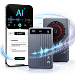 BP® AI Voice Recorder - 64GB - AI Dictafoon - Transcriptie & Samenvattingen - Audio Recorder - Bluetooth App - Mindmaps — thumbnail 1