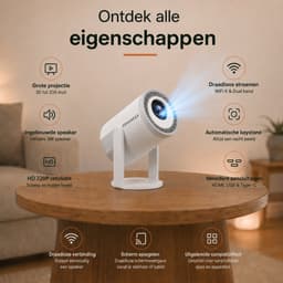 Organess Beamer - Home Cinema - 8k ondersteunend - Projector - besturingssysteem 14.0 - Projector Scherm - Wit — thumbnail 5