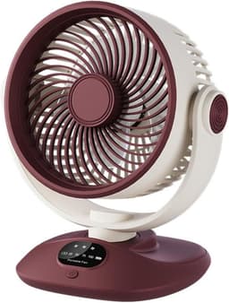 Bureauventilator met oscillatiefunctie - 190×150×225 mm - LED-display - Drie snelheden - Geluidsarme motor - Ideaal voor studentenkamers, kantoren, reizen en kamperen — thumbnail 1