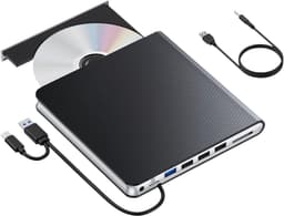 Externe Schijf - Schrijver Lezer - Dvd's Afspelen - Plug-and-play - 15.5 x 16 cm - Zwart — thumbnail 1