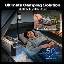 House Of Atelier - Draagbare Airconditioning - Mobiele Airco - Koelunit - Camping/Tent/Camper Airco - 400W - 5200 BTU - Grijs — thumbnail 5
