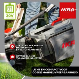 IKRA accu-grasmaaier ICM 2/2037 met mulch-functie, inclusief twee 20 V accu’s, dubbele snel-lader en reservemessen — thumbnail 2