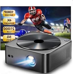 Mini Beamer - Projector - Digitale Beamer - Draagbaar - 1080P - Met Autofocus - 700 ANSI - 2 x USB 2.0 - HDMI - AV - DC - WiFi - Bluetooth - 90W - Zwart — thumbnail 2