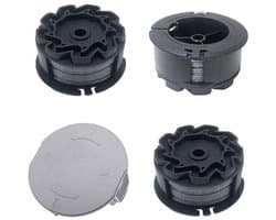 Drie vervangende spoelen geschikt voor Bosch Universal GrassCut 18V 26/18V 260/18/18 26/18 260 grasmaaiers, geschikt voor grasmaaier F016800570 en spoeldop 1600A01R5J (6 geschikt voorer, 1,6 mm).