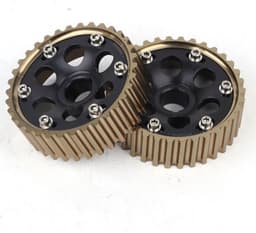 Een set nokkenaswielen van racekwaliteit aluminiumlegering voor Honda Integra Civic B16A/B16B/B18C motoren, zwart. — thumbnail 2