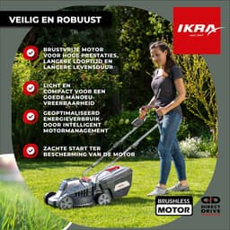 IKRA Bosch 36 V accu-grasmaaier IB-LM 33 voor gazons tot circa 250 m² – inclusief 36V accu (2,0 Ah) en oplader — thumbnail 2