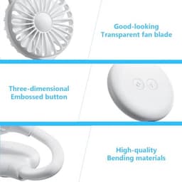 Mini-ventilator USB-oplaadbaar met 3 snelheden en zuignappen voor telefoon en tafel — thumbnail 5