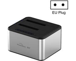 Blueendless 2,5 / 3,5 inch SATA USB 3.0 2 Bay offline kopiëren harde schijf dock (EU-stekker)