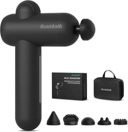 Massagepistool - Spierontspanner Draagbaar - Spierherstel Bevorderen - Vijf Gerichte Opzetstukken - 115 kg - Zwart — thumbnail 1