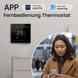 Slimme Thermostaat - Verwarming Thermostaat - Comfort Verhoging - App & Spraakbesturing - 9 x 6 cm - Wit — thumbnail 3