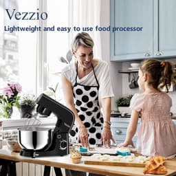 Keukenmachine - Standmixer Mixer - Bakken Ingrediënten Mengen - Krachtige Motor - 45 Liter - Zwart — thumbnail 4