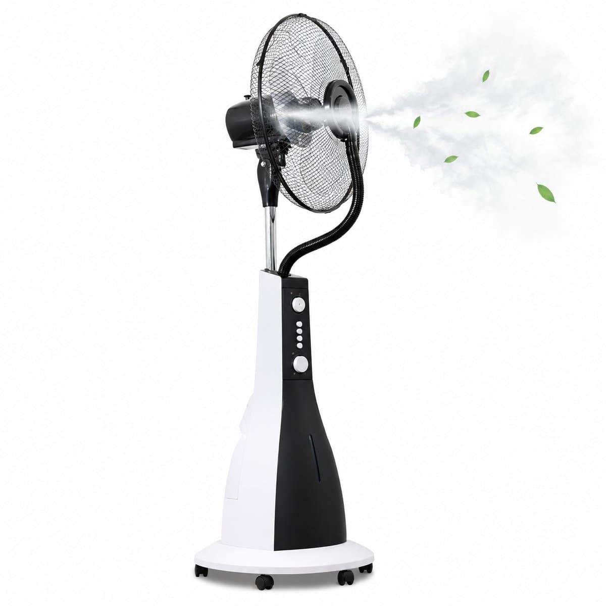 North Collective AquaBreeze Pro - Staande Ventilator op Wielen - Vernevelaar - Draagbare Ventilator - Mistventilator - Water reservoir - Camping Ventilator — afbeelding 1