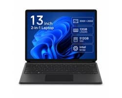 Ninkear 13 inch 2-in-1 Laptop Met Touchscreen - Intel N150 Processor - 12GB LPDDR5 RAM - 512GB SSD - IPS Display 3000x2000 - Windows 11 - Metalen Behuizing