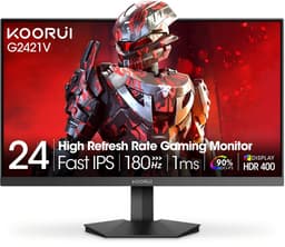 KOORUI G2421V 24-inch Gamingmonitor - 180 Hz - 1 ms - Snelle IPS-monitor- Schermresolutie 2560 × 1440 - Zwart — thumbnail 1