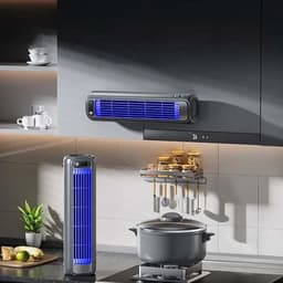 House Of Atelier - Wandventilator - Wandkoeler - Electrische Ventilator voor Thuis, Keuken en Badkamer - Energiezuinig - Grijs — thumbnail 4