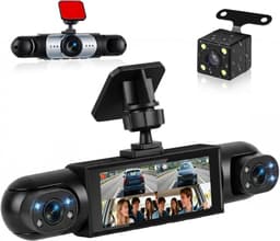 SNJY® Dashcam voor Auto - Auto Camera - Dashcam Voor en Achter en Zijkanten - 1080P - 360° Dashcam - Zwart — thumbnail 1