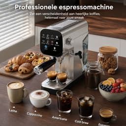 Sello! espressomachine – semi automatisch – cold brew – 4 in 1 portafilter – 20 bar druk – dubbel onafhankelijk watersysteem — thumbnail 4