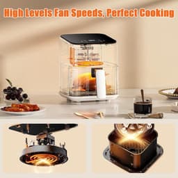 Airfryer 2,5 Liter – Compacte Heteluchtfriteuse – Digitaal Touchscreen – Vaatwasmachinebestendig – Voor 1-2 Personen – 1000W Wit — thumbnail 3