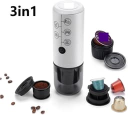 Draagbare Koffiemachine | 3-in-1 Draagbare Espressomachine For Gemalen Koffie En Capsules | Geschikt For Auto, Thuis En Op De Camping Handmatige Koffiezetapparaa — thumbnail 5