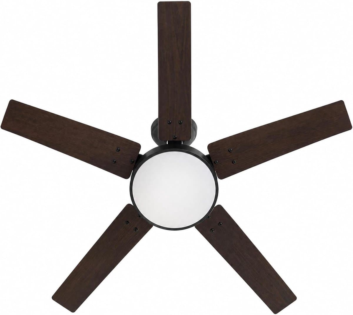 Stille plafondventilator met ledverlichting – 107 cm – 5 omkeerbare bladen – dimbare ledlamp van 18 W – 6 snelheden – zomer-/wintermodus – timer, geheugen, afstandsbediening – ideaal voor de woonkamer en de slaapkamer — afbeelding 1