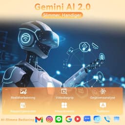 SnelShoppen - Tablet 11 Inch met Gemini AI, Android 16 Tablets, Octa-Core, 32 GB RAM, 128 GB ROM, 1 TB TF, 1920x1200 HD Display, 90 Hz, 8MP + 16MP Cam — thumbnail 2