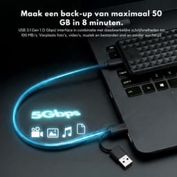 ApexArte® Harde Schijf Extern - Draagbare - 120GB Opslag -Zwart — thumbnail 4