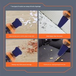KZQ Mini bureaustofzuiger 600 Pa zuigkracht - Compact en draagbaar voor gumresten papiersnippers en toetsenbordstof - Capaciteit 55 ml - Blauw — thumbnail 4
