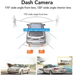 SnelShoppen - Dash Cam Voor Achter 170° Groothoek 1080p Full HD, Nachtzicht, WDR, Accident Lock, Loop Recording, Parkeermonitor voor Auto — thumbnail 5