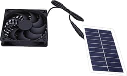 Zonne Ventilator - Afzuigventilator - Luchtcirculatie Buiten - Energiezuinig Zonnepaneel - 21x15x4 cm - Zwart — thumbnail 4