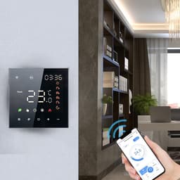 Slimme WiFi Thermostaat - Programmeerbare Thermostaat - Verwarming Regelen - Spraakbesturing - 16A - Wit — thumbnail 4