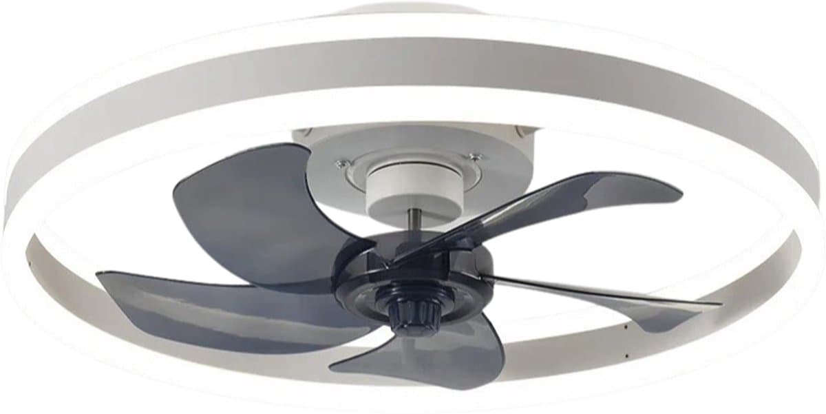 TamTrade Plafondventilator - Plafond ventilator met verlichting - Inclusief afstandbediening - LED - Dimbaar - 6 standen - Wit — afbeelding 1