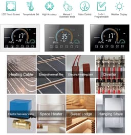 Digitale Thermostaat - Slimme Regelaar - Comfort Thuis - Wifi Programmeerbaar - 3500W - Wit — thumbnail 3