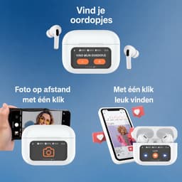Voltma AirBeats - Draadloze Bluetooth 5.4 Oordopjes met Touch LED Display - Geluidsdempende In-Ear Oortjes met Active Noise Cancelling ANC - Earbuds Draadloos - 40 Uur Accuduur - 2-Uur Opladen - In-Ear Detectie & Touchbediening - Handsfree - Wit — thumbnail 4