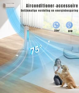 DnA® Airco Zonder Afvoerslang - Mobile Airco - Aircooler - Energy Class A++ - 3L Water Tank - Wit - 29cm x 29cm x 98cm — thumbnail 3
