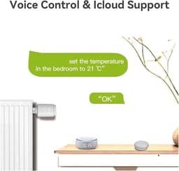 Slimme Thermostaat - Radiatorknop - Energie Besparen - Afstandsbediening Verwarming - 55.3 x 54 x 98.3 mm - Wit — thumbnail 4