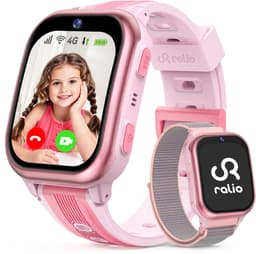 Ralio R5 Plus gps horloge kind 4G met HD Camera - Smartwatch kinderen met simkaart - 1.83 Inch HD Curved Display - 800mAh - GPS Tracker - Videobellen - SOS Noodoproep - Voor Jongens en Meisjes - Roze/Zwart/Blauw — thumbnail 1