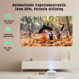 KAD® Draagbare Beamer - Draagbare Mini Beamer - Mini Projector - Wit - 14cm x 11cm x 6cm — thumbnail 5