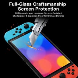 Sounix Screenprotector voor Nintendo Switch 1 - 3 Stuks Gehard Glas - Tempered Glass met Montageframe - Krasbestendige Schermbeschermer — thumbnail 5