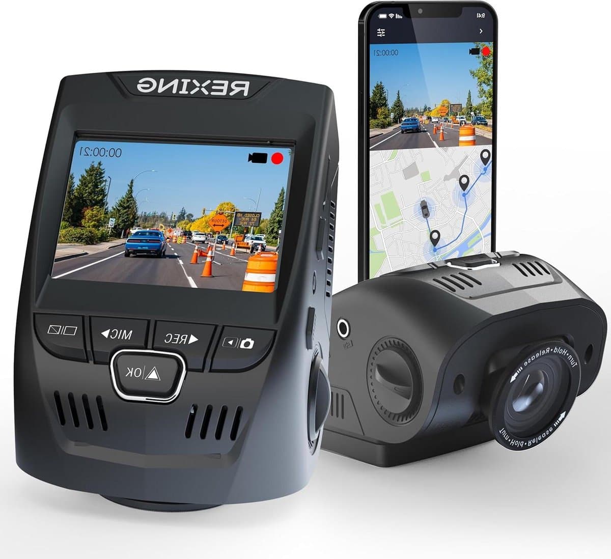 Auto Dashcam - Dashboard Camera - Veilige Rit Registratie - 4K Ultra HD Resolutie - 170 Graden Lens - Zwart — afbeelding 1