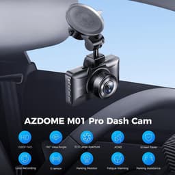 Dashcam voor auto - Zwart - M01 Pro - Dubbele 1080p FHD camera met nachtzicht en parkeerbewaking - Voor personenauto's — thumbnail 2