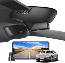 Dashcam voor auto - Zwart - Speciaal voor Volvo Polestar 2 (2021-2024) - 4K Voor- en 1080P Achtercamera met Wifi en G-sensor - Met 128 GB MicroSD-kaart — thumbnail 1