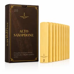 2.0 Alt Saxofoon Rietjes – Set van 10 – Rieten voor Altsaxofoon – Sterkte 2.0 – Natuurlijk Bamboe — thumbnail 1