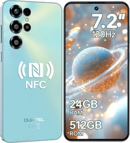 OUKITEL C68 Smartphone 4G-7.2 inch HD-120HZ-24GB RAM-512GB ROM-64MP camera-Android 15-NFC — thumbnail 1